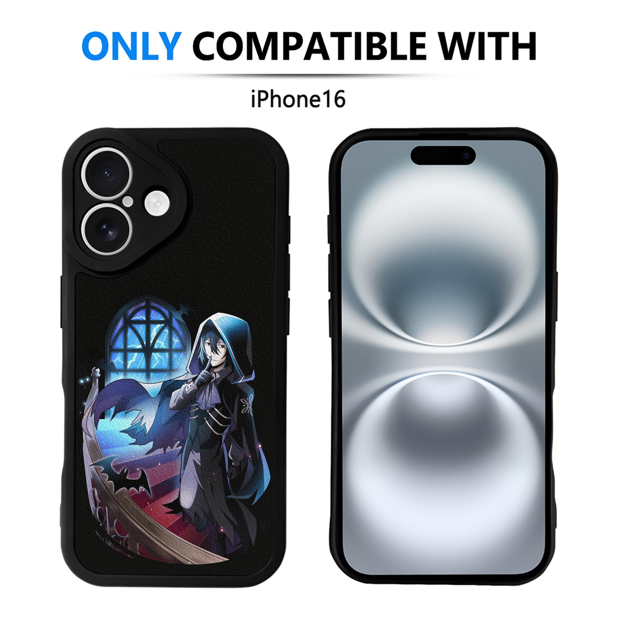 （画像用） 文豪ストレイドッグス Bungo Stray Dogs 【iPhone 16シリーズ対応】シリコンスマホケース（レザー調） 材質：シリコン